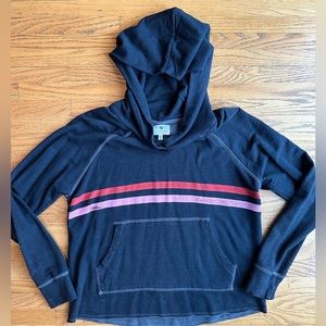 Sundry Sweatshirt Black Striped Size 0 XS